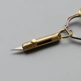 Латунный универсальный комплект, маленькая подвеска, складной нож, свисток, металлическая линейка, ухочистка