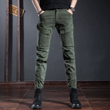Демисезонная элитная зеленая униформа медсестры, мужские модные трендовые штаны для отдыха, свободный крой