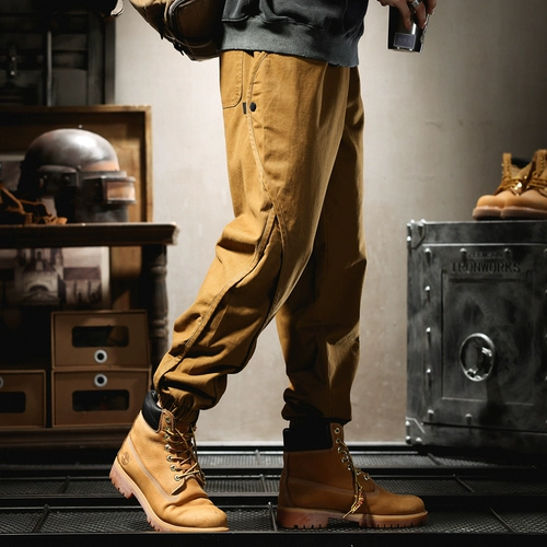 Элитные демисезонные штаны для отдыха, свободный прямой крой, большой размер, в американском стиле