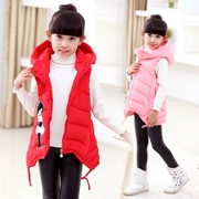 Cô gái vest mùa thu và mùa đông trẻ em mới xuống vest cotton trong mùa đông quần áo trẻ em áo vest dài ấm áp