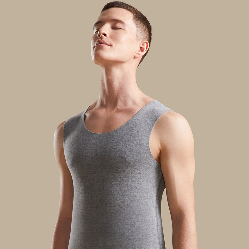 Jane Cloud Develvet Traceless Warm Vest Men Glint inside Wearing Kshoulder Blouses Fever Lingerie Youth Beat the undershirt winter
