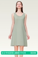 Юбка-майка [версия средней длины] светло-серо-зеленая