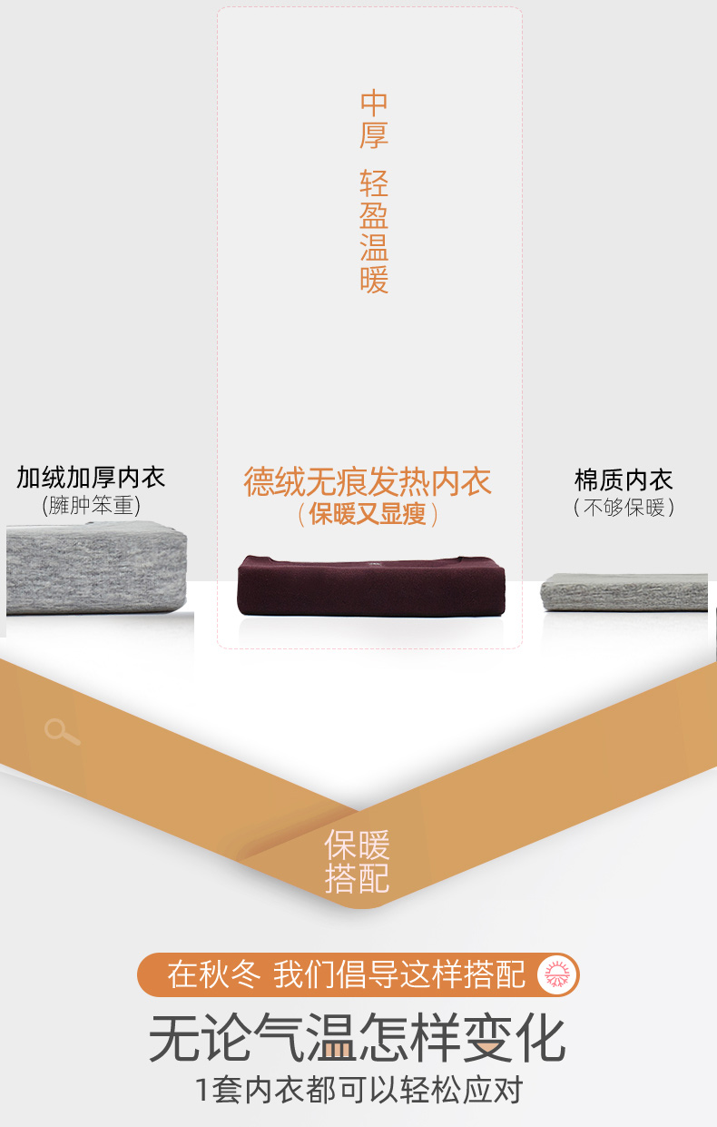 简云 男女款 德绒无痕保暖内衣 图14