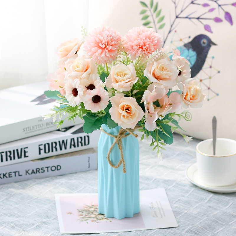 Fake flower decoration decoration living room indoor decoration simulation flower potted home room bedroom dining table coffee table plastic flower