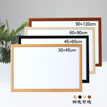 Gangbao wood frame blackboard Magnetic hanging small blackboard Office household blackboard wall chalk writing magnetic green board Shop display board Household childrens teaching fluorescent handwriting promotion advertising