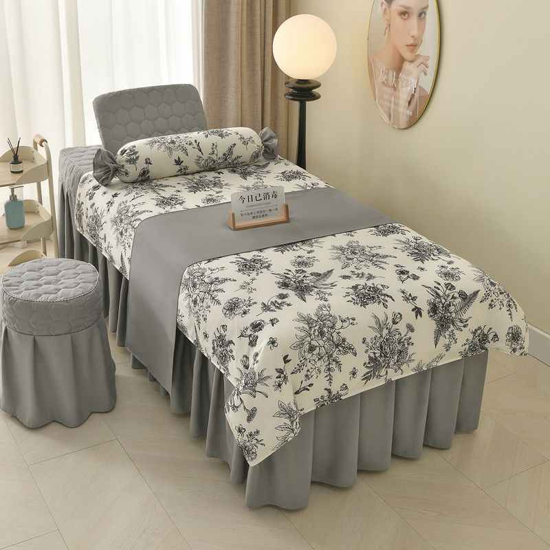 High-End Beauty Bed Cover Four-Piece Set, Suitable for All Seasons, Simple and High-End, Special Bed Cover for Head Therapy, Physiotherapy, Massage and Massage Beds High-End Beauty Bed Cover Four-Piece Set, Suitable for All Seasons, Simple and High-End, Special Bed Cover for Head Therapy, Physiotherapy, Massage and Massage Beds