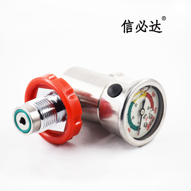 Letter bound stainless steel large turn small inflatable joint to pick up fiber bottle head valve