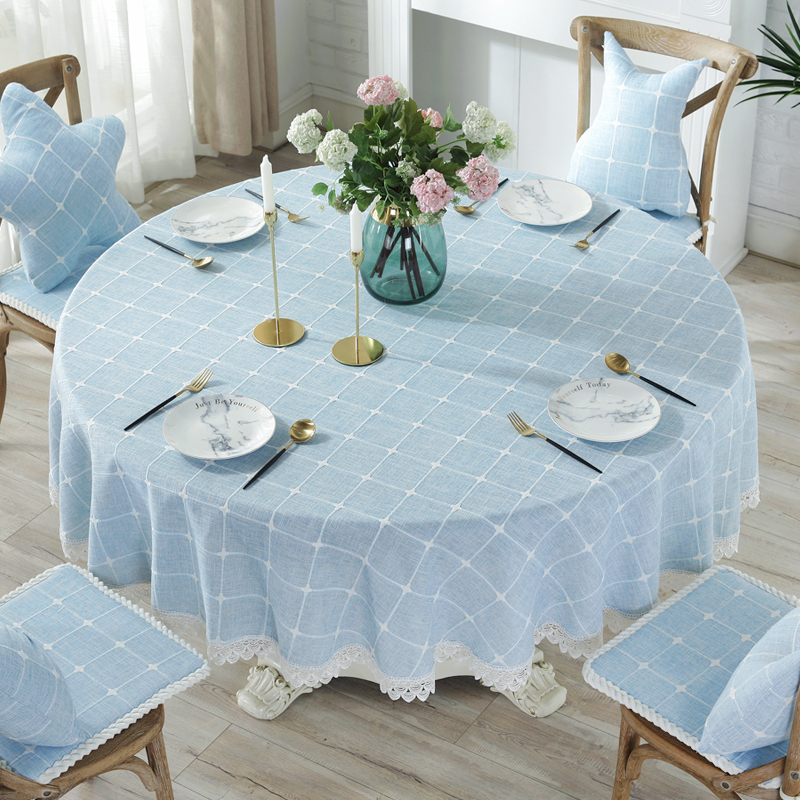 Large round table tablectable cloth art cotton linen small fresh day style round cushion Nordic home free tea table cloth table cloth table cloth