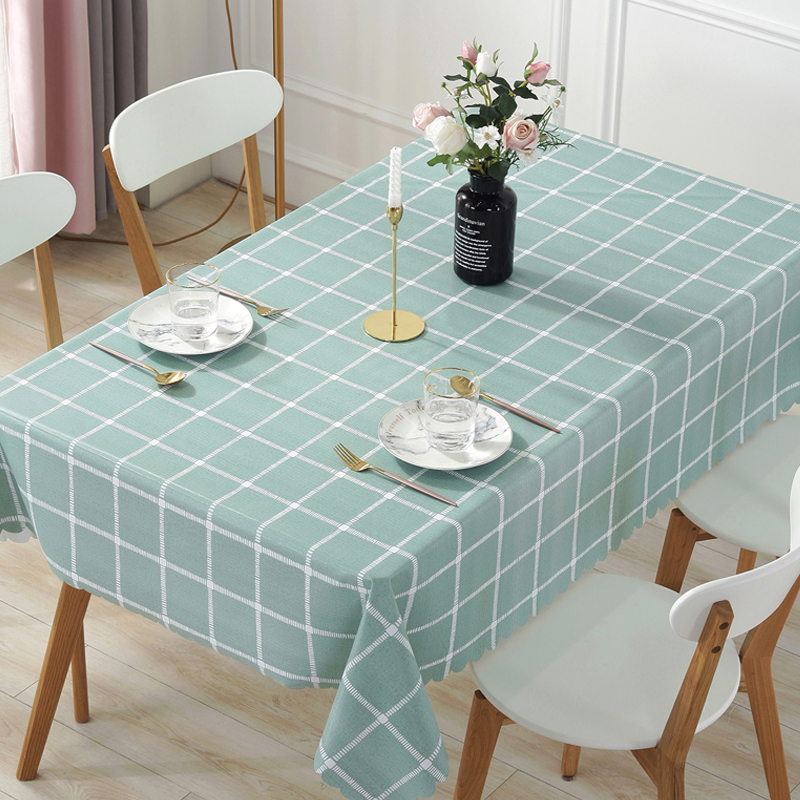 Living room table cloth anti-water and burn-proof oil-free pvc table cloth cloth art cotton linen small fresh rectangular table cloth cushion