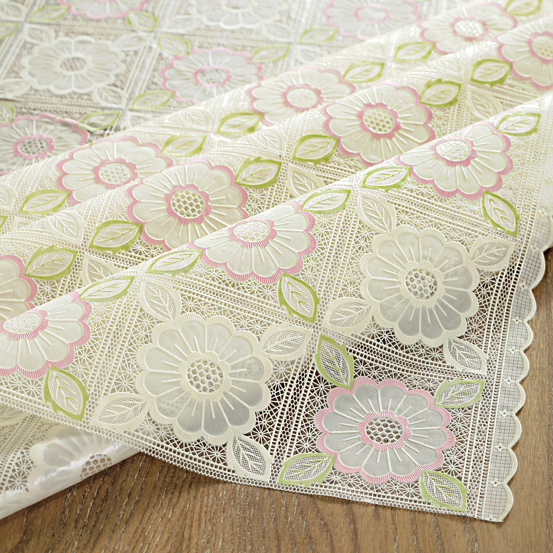 Nordic table cloth waterproof and oil-proof wash-free tea table pvc plastic lace net red rectangular household tea table mat