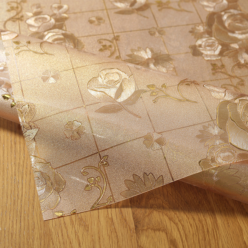 Tea table cloth insulation PVC plastic soft glass tablecloth waterproof oil and anti-stamping and washing rectangular tablecloth