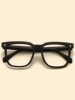 Black Eyeglass Frames for Men and Women with Nearsightedness, Suitable for Large Faces, Slimming, Trendy, Large Square Frames, Plain Frames, Anti-Blue Light