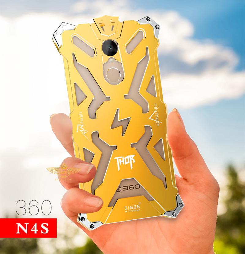 SIMON THOR Aviation Aluminum Alloy Shockproof Armor Metal Case Cover for QIKU 360 N4S
