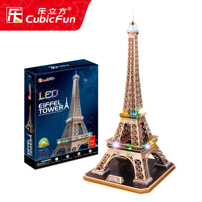 Le Cube Eiffel Tower three-dimensional puzzle large decoration 3D architectural model assembly decoration simulation gift