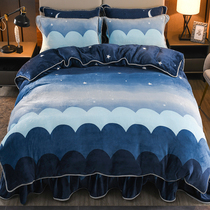 Quilt cover single piece Baobao velvet warm warm coral velvet flannel single double milk velvet quilt cover