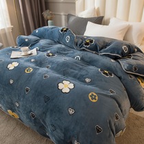 Winter coral velvet duvet cover single piece milk flannel plus velvet thickened duvet cover double-sided fluff velvet Winter Falai velvet