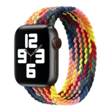 Применимые Apple Watch с IWATCH7 Woven Нейлоновая эластичная петля 5/5/4/3 Generation SE Мужская и женская радуга 41/45 мм Силиконовый ремешок AppleWatch 38/42/40/44 Прилив