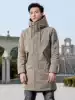 2020 autumn and winter men's down jacket casual men's jacket hooded down jacket men's medium and long version of warm down clothes tide