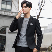 OECANA2021 spring and autumn mens suit jacket Korean version of slim solid color small suit mens casual suit mens suit