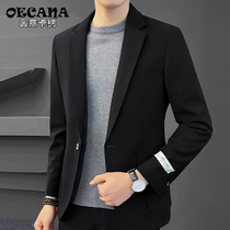 2021 Autumn Winter New mens suit business dress solid color slim fashion casual suit two-piece suit suit suit