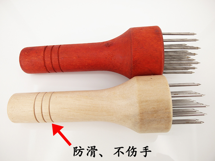 Pine Meat Needle Buckle Meat Pig Leather Inserts Steak Pine Meat Gluten Inserts Stainless Steel Ultrafine Meat-In-Spurs Meat Poke Meat Needle