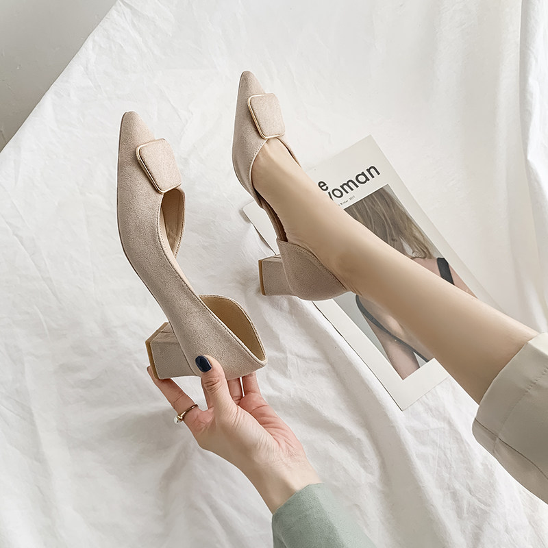 Coarse Heel Single Shoes Woman 2022 New Spring with Early Spring Festival Little High heel Shoe Children's Sennet Red Spring Autumn Women Shoes