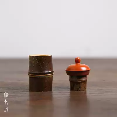 Qingzhuju handmade bamboo joint cover tea pot cover bamboo shelf tea ceremony kung fu tea set accessories tea pot cover