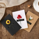 День учителя приветствует пользовательская творческая подарочная карта цветочной карты ручной работы Отправить благословение учителя.