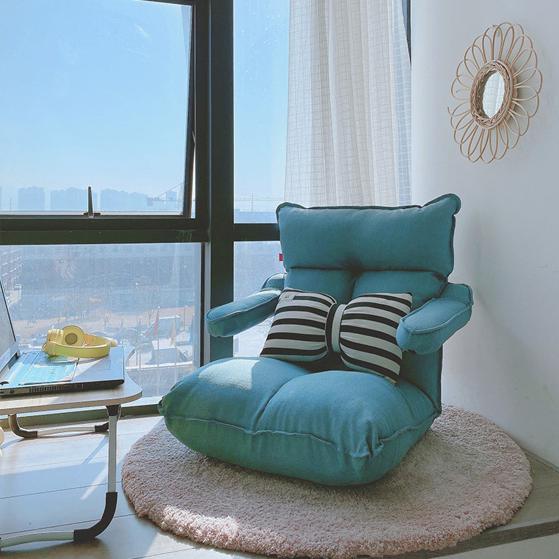 Slazy sofa tatami bed with backchair bedroom small cute room floating window floating window fan