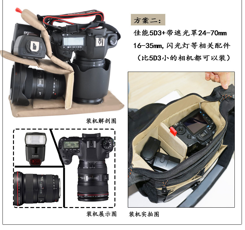 Bảo Luo ngoài trời túi máy ảnh chéo túi vai nam và nữ không thấm nước Canon SLR túi máy ảnh ánh sáng cầm tay đơn giản - Phụ kiện máy ảnh kỹ thuật số túi máy ảnh sony alpha