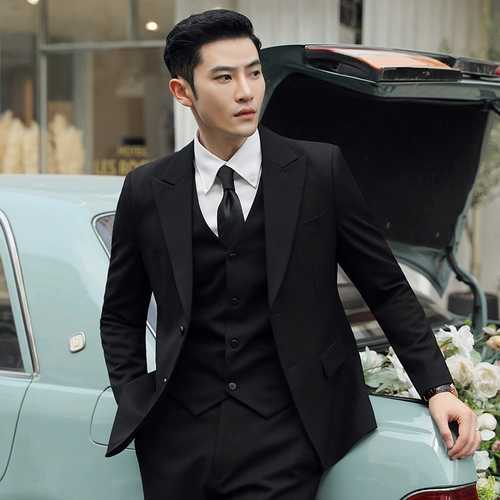 Мужской модный шерстяной комплект, свадебное платье, классический костюм в английском стиле, облегающий крой, в британском стиле