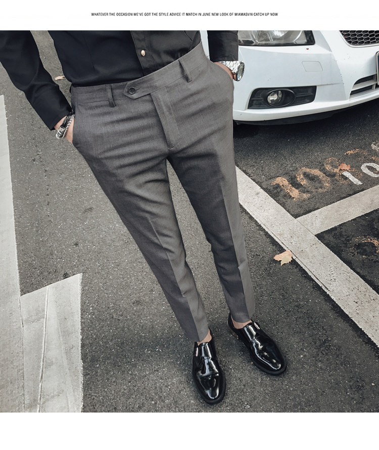 Мужские летние трендовые штаны, костюм, в корейском стиле, облегающий крой, свободный прямой крой 