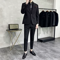 Черный костюм, жилет, штаны