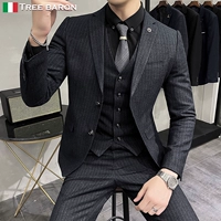 Mosan Black Three -Piece Set (Top+жилет+брюки)