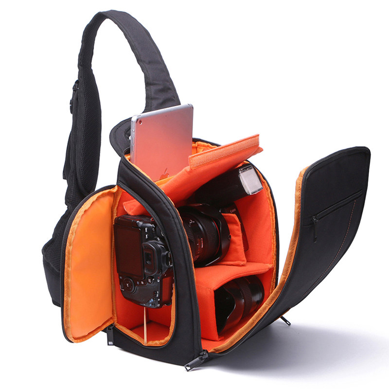 Single eye camera bag photography bag shoulder diagonal backpack Canon Nikon large capacity 60d 5d3 waterproof