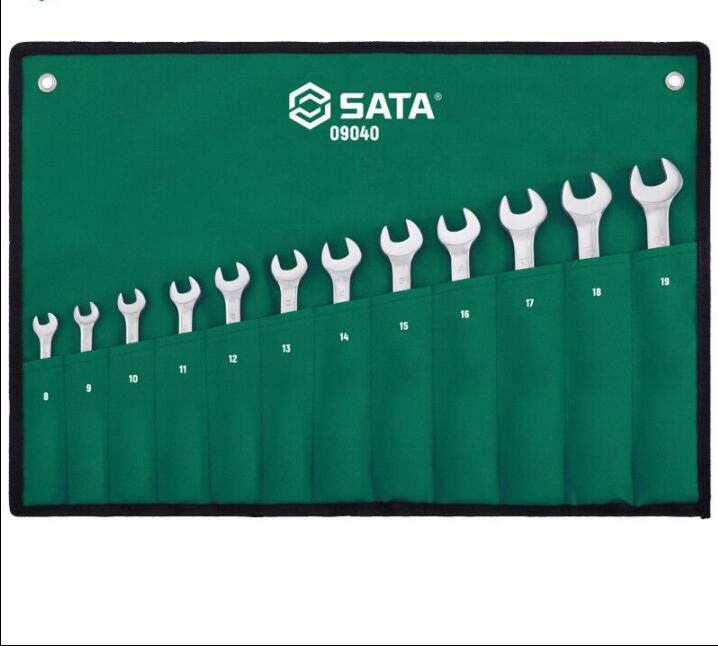 SATA SATA hardware tools 12 pieces fully polished dual-purpose quick-wrench set 09040