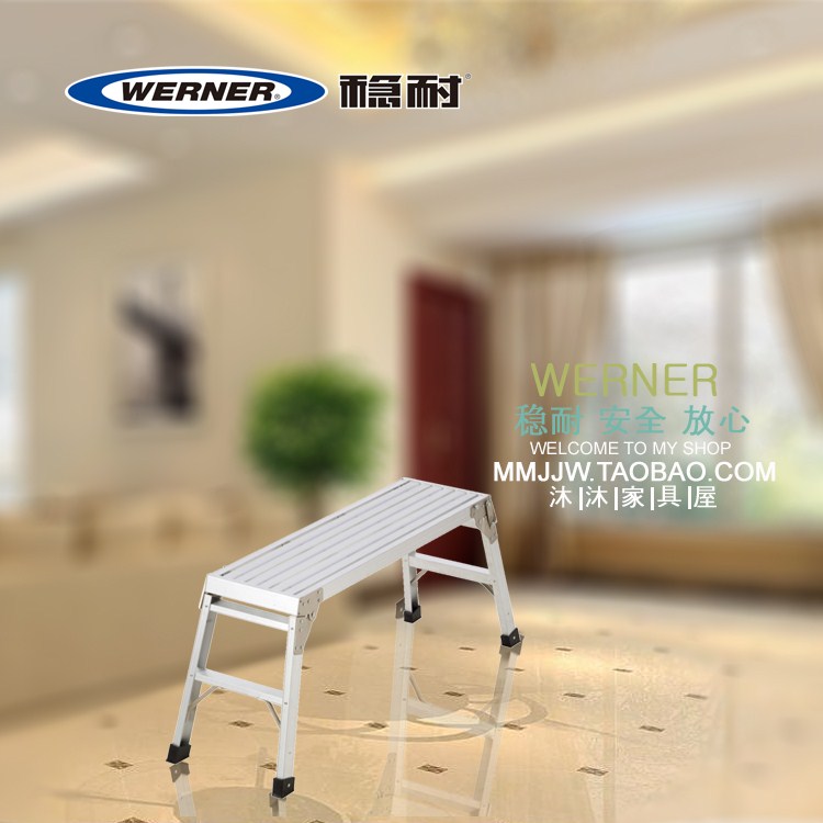 American stable ladder household ladder aluminum alloy ladder mobile platform thickening engineering ladder AP-20