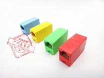 RJ45 color network cable connector Network double head straight-through head Network cable connector Color straight-through head