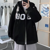 Трендовая толстовка с капюшоном, мужской осенний кардиган для школьников для отдыха, оверсайз