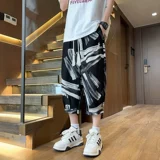 Летние тонкие шелковые штаны для отдыха, китайский стиль, оверсайз