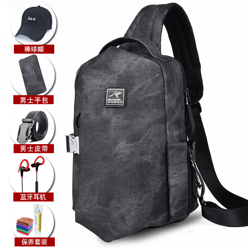 Single Shoulder Bag Men Skew Satchel Boomer Chest Bag Men's Bag 2019 New Tide Front Casual Little Scapegoat Fashion Men's Bag