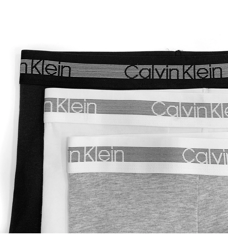 Hoa Kỳ Calvin Klein Kevin Klein ck đồ lót nam boxer bốn góc đồ lót thoải mái chính hãng 3 miếng - Vòng eo thấp