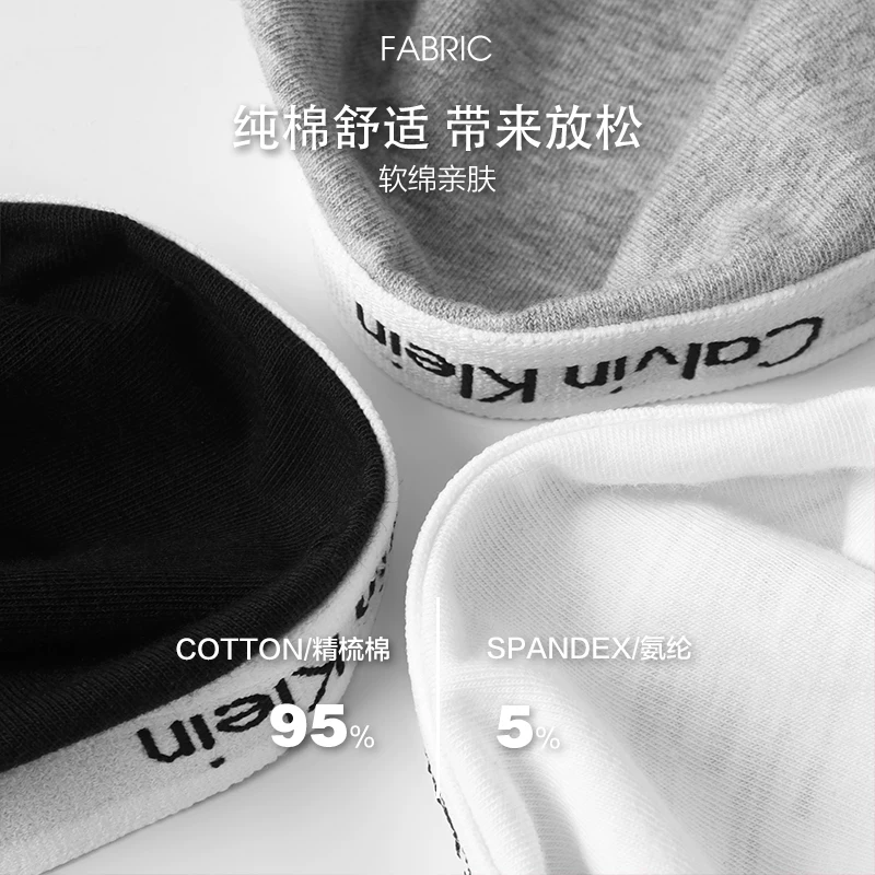 Коллекционная (или коллекция) подлинное нижнее белье Calvin Klein CK Женское нижнее белье штаны низкая посадка хлопок хлопок Sarravel Три упаковки