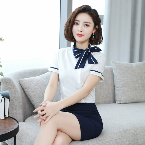 Рабочая рубашка для отеля, нарукавники, ювелирное украшение, комбинезон, униформа, короткий рукав