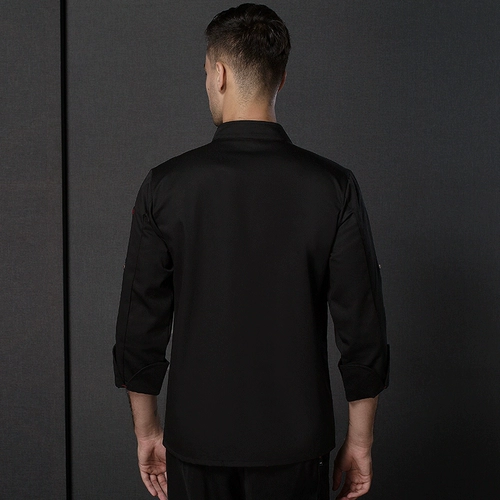 Черный демисезонный трендовый лонгслив для работы, китайский стиль, увеличенная толщина