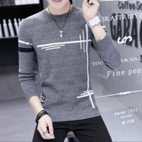 Демисезонный утепленный трикотажный трендовый свитер, коллекция 2021, в корейском стиле, высокий воротник