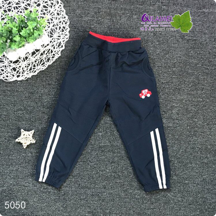 Spring and Autumn Boys Sports Casual Pants Cotton Children's Pants Neutral Children's Pants Flag Laimei Children's Wear