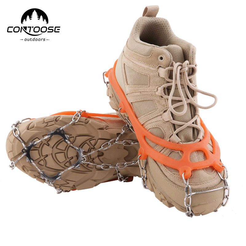 Kuangtu mountaineering protective shoe cover 10 teeth crampon rock climbing equipment simple ice scratch nail chain outdoor non-slip snow claw