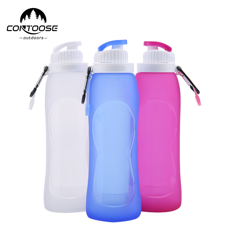 Kuang Tu Travel Portable Silicone Drinking Cup Foldable Water Bottle Telescopic Water Cup Kettle Mountaineering Cup Ride