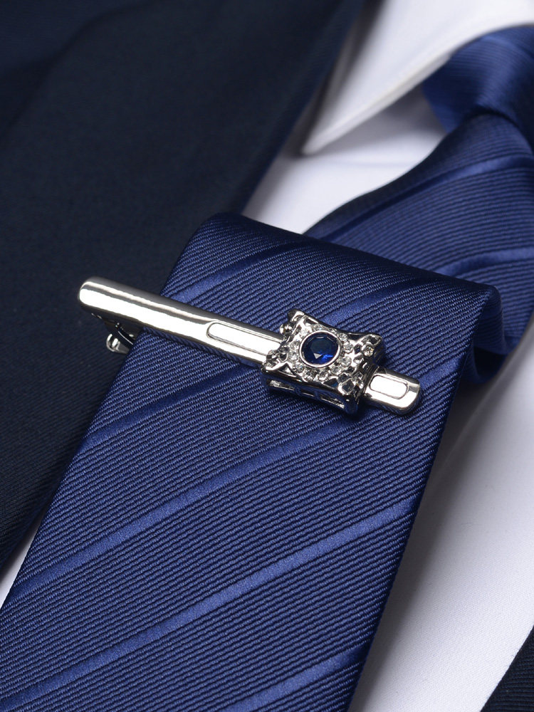 Don River Crystal Tie Clip Diamond Tie Clip Men's Wedding Suit Shirt Accessory Tie Clip Gold Silver